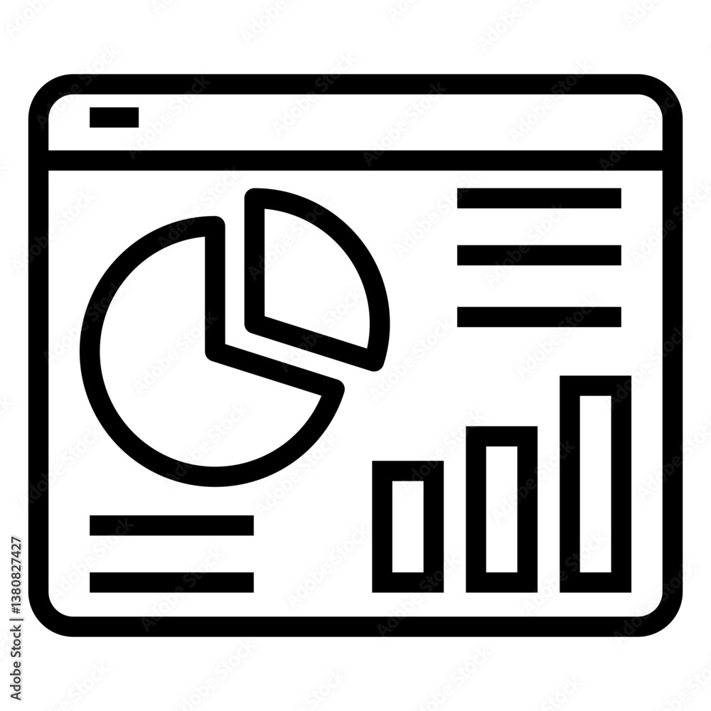 Poster data visualization vector icon
 