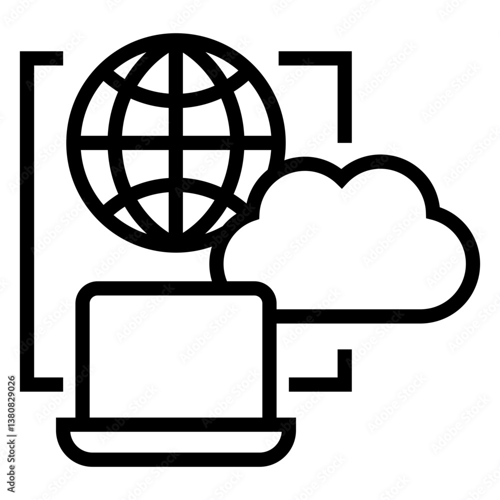 Poster data communication vector icon