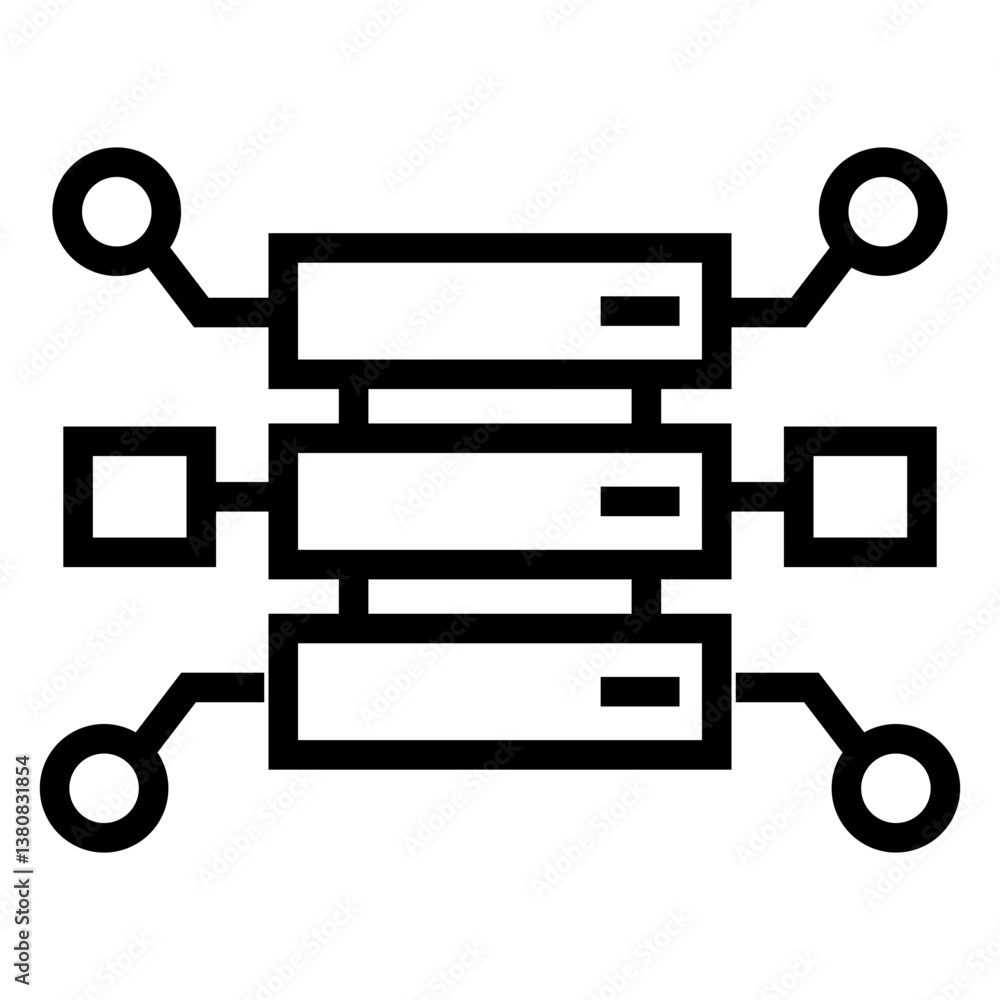 Aufkleber data structure vector icon