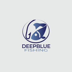 Obraz premium fishing logo design