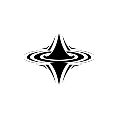 Fototapeta premium Abstract Geometric Black & White Logo Design on Light Gray Background