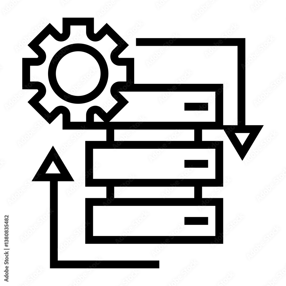 Poster data processing icon