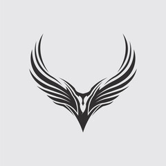 Wings logo and animal wings icon sign stock logo design graphic illustration