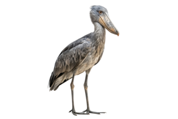 Unique stork bird with striking features standing majestically in a natural pose for wildlife enthusiasts