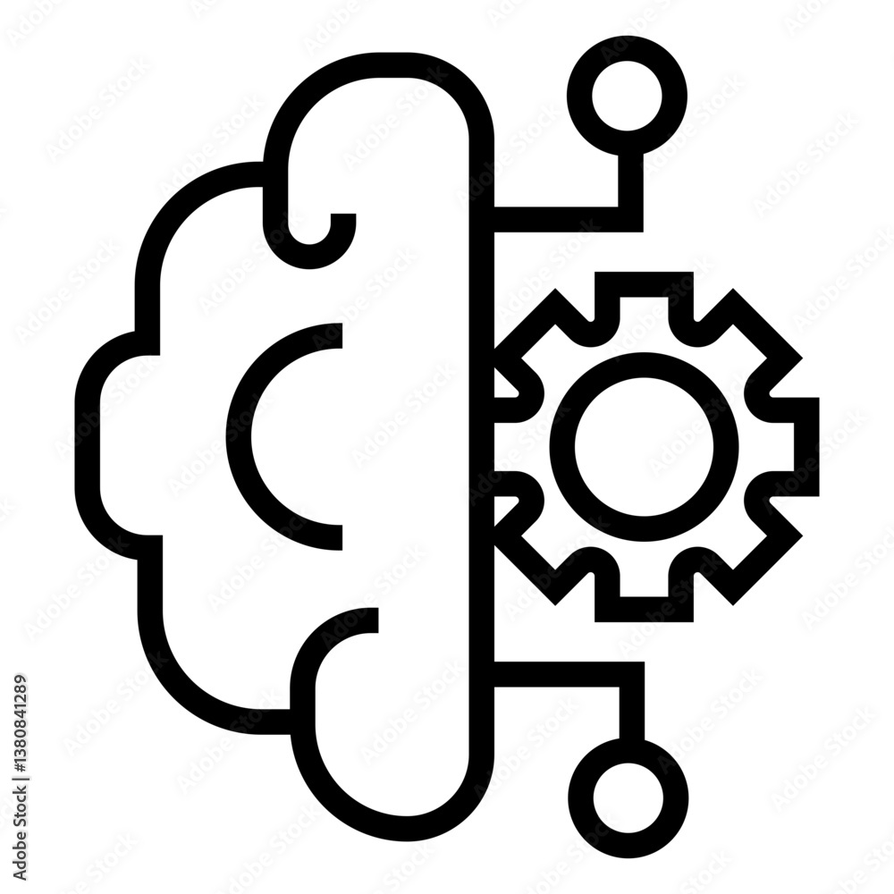 Poster machine learning vector icon