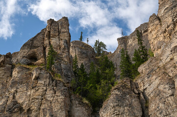 The Lena Pillars are a natural rock formation along the banks of the Lena River in far eastern Siberia, Sakha Republic, Russia