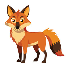 Obraz premium Cute Cartoon Fox Vector Illustration with Playful and Adorable Design