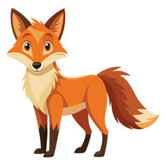 Obraz premium Funny Fox Character Vector Illustration Perfect for Kids’ Art Concepts