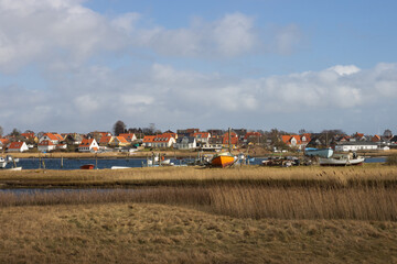 Malerisches Fischerdorf Toro Huse, Fünen, Dänemark
