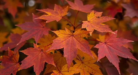 Fototapeta premium Crimson Canopy's Embrace AI Generated