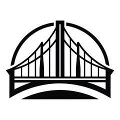 bridge logo vector icon illustration design templa.