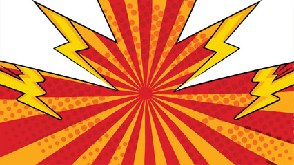 Comic Book Pop Art Explosion Background Design Template