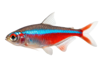 Brightly colored fish swimming in a clear aquatic habitat for educational purposes and aquarium enthusiasts