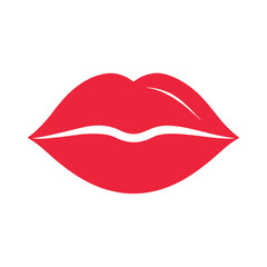 red lips vector illustration