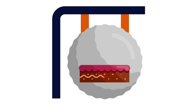 bakester street signboard animation, Pastry Maker Company Logo animated video, Bakery and Baked Goods Clip, Culinary and Kitchen footage, Recipe development motion graphics
