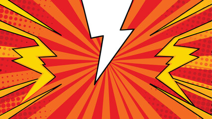 Dynamic Comic Book Pop Art Power Explosion Background Design
