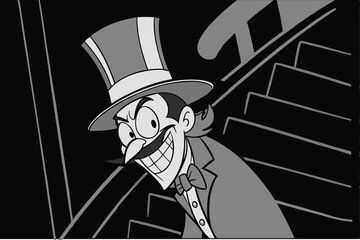 vector illustration of a man with sword