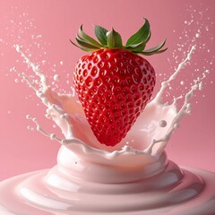 strawberries with milk