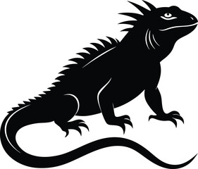 Fototapeta premium Iguana Silhouette Vector & Icon, Iguana Vector Design