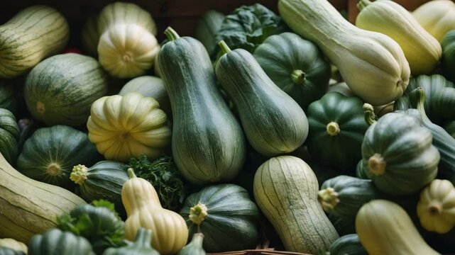 Stunning portrait orientation video of summer squash.
