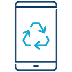 Mobile Recycling Icon