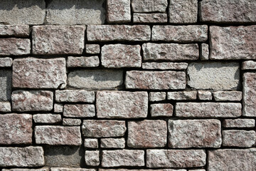 Concrete rectangular brick wall surface