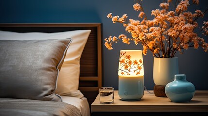 detail of cozy bedroom