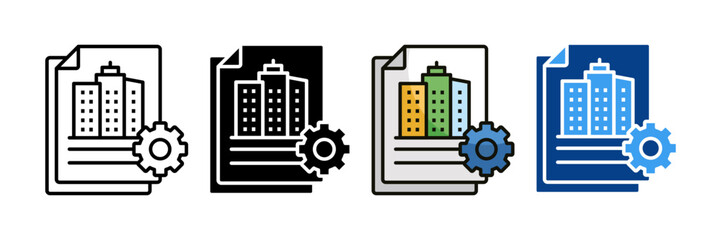 Obraz premium Corporate Governance Icon Set Multiple Style Collection