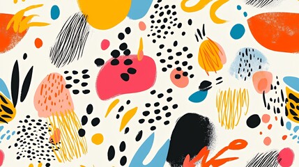 Abstract Colorful Shapes Pattern Design Artwork
