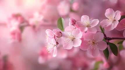 Obraz premium White and pink almond blossom. Flowering tree. Flowering