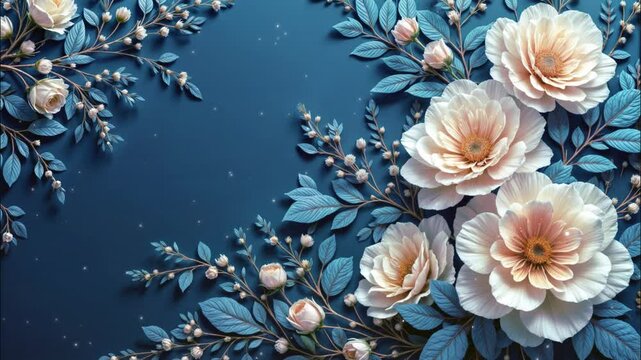 白の花のフレーム