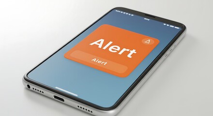 Urgent mobile alert notification demanding immediate attention displayed prominently on a smartphone screen with a clean, minimalist design.