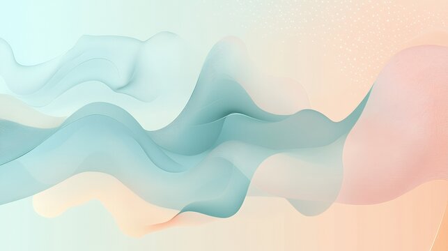 Abstract Pastel Waves Flowing Design