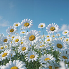 Fototapeta premium Field of Dreams: Daisies in the Sun