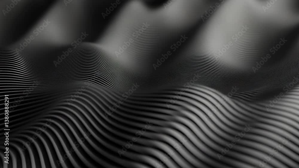 Poster futuristic point wave abstract background with dynamic flow generative ai