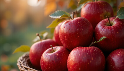 red apples in a basket