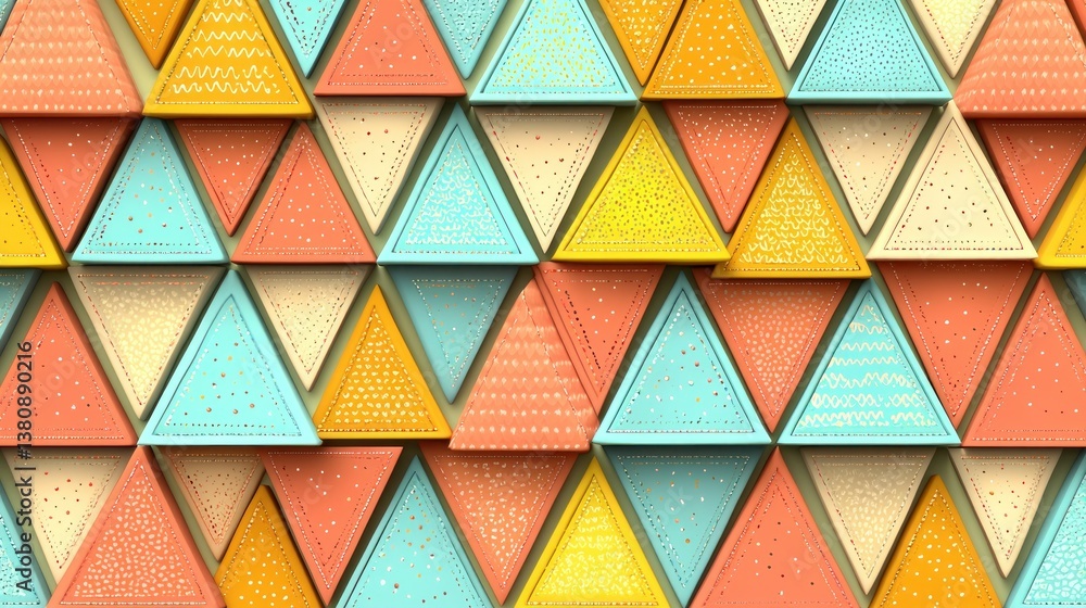 Poster abstract colorful triangular pattern background