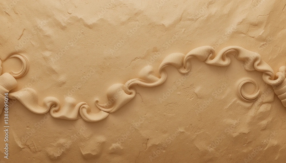 Aufkleber artistic clay sculpture displaying intricate patterns creative studio visual art indoor environment 
