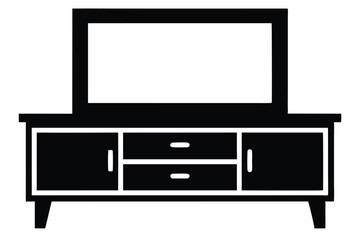 tv set isolated on white