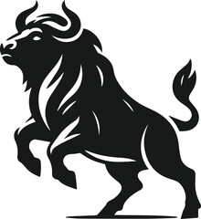 Fototapeta premium Buffalo silhouette