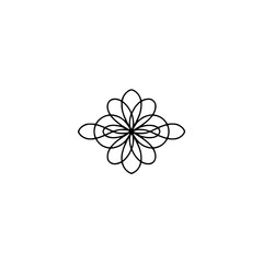 Minimalist Floral Vector Design on White Background