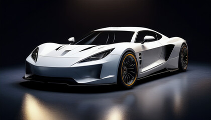 Super car in dark background,