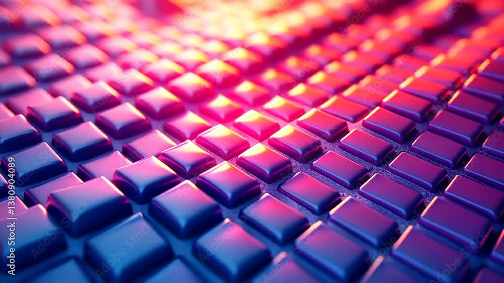 Aufkleber hypnotic morphing squares pulsate with radiant energy in a mesmerizing visual spectacle.
