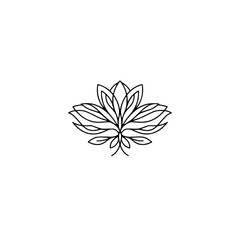 Minimalist Line Art Floral Logo: Elegant Botanical Design