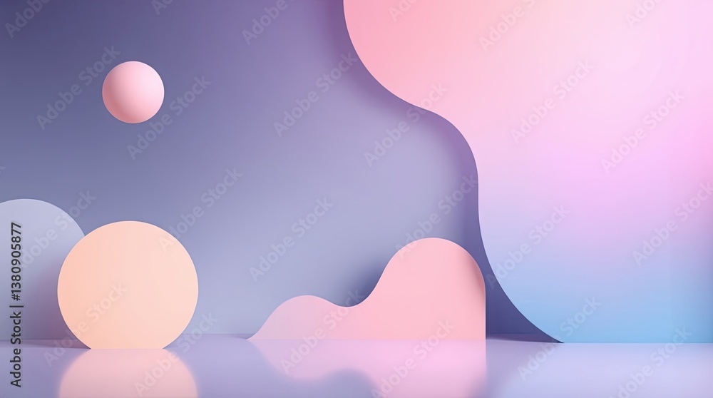 Aufkleber abstract background with colorful geometric shapes and reflections