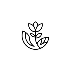 Minimalist Floral Line Art Logo: Bloom, Nature, and Wellness