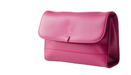 Photo of pink clutch isolated on transparent background 