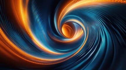 Abstract digital art depicting a funnel-shaped vortex