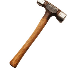 Wooden Handle Hammer on transparent background