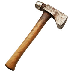 Wooden Handle Hammer on transparent background